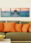 Wallity Conjunto de 3 Relojes de Pared de Lienzo Decorativo Multicolor